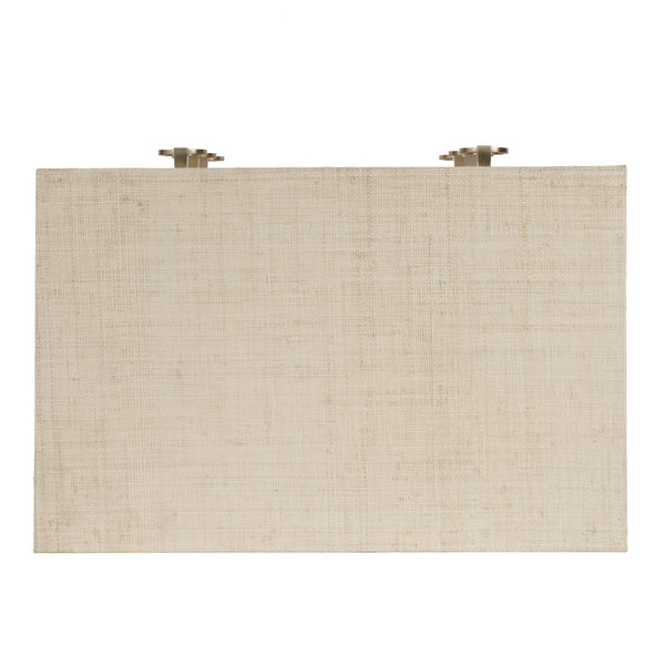 Butler Specialty Bar Harbor Raffia 3-drawer Nightstand – Elegant Storage Solution With Hand-woven Natural Texture Natural Gemelina Wood,Mdf,Oak Veneer,Saguran Raffia,Zinc 5667362-butler