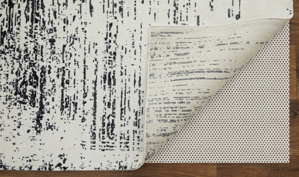 Homeroots 10' X 14' Black And Gray Abstract Hand Woven Area Rug Black Wool Blend 566738