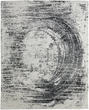 Homeroots 12' X 15' Black And Gray Abstract Hand Woven Area Rug Black Wool Blend 566739