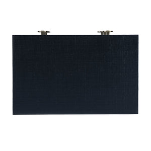 Butler Specialty Bar Harbor Raffia 3-drawer Nightstand – Elegant Storage Solution With Hand-woven Natural Texture Navy Blue Gemelina Wood,Mdf,Oak Veneer,Saguran Raffia,Zinc 5667410-butler