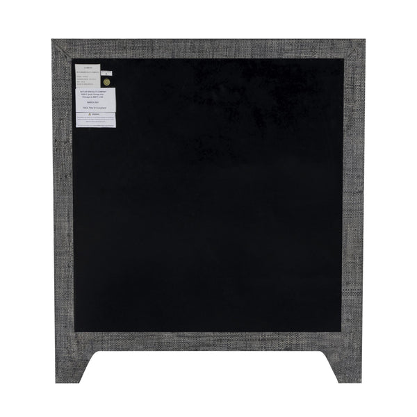 Butler Specialty Bar Harbor Raffia 3-drawer Nightstand – Elegant Storage Solution With Hand-woven Natural Texture Charcoal Gemelina Wood,Mdf,Oak Veneer,Saguran Raffia,Zinc 5667420-butler