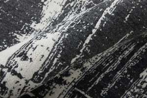 Homeroots 12' X 15' Black And Gray Abstract Hand Woven Area Rug Black Wool Blend 566746