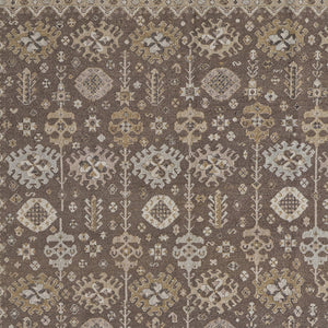 Homeroots 8' X 10' Tan And Brown Wool Oriental Hand Knotted Area Rug With Fringe Brown Wool 566763
