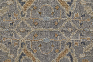 HomeRoots 4' Tan and Gray Wool Oriental Hand-Knotted Area Rug – Elegant Design for Living Spaces & Comfort 2' X 3' 566773