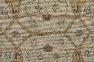 HomeRoots 4' Tan and Gray Wool Oriental Hand-Knotted Area Rug – Elegant Design for Living Spaces & Comfort 2' X 3' 566779