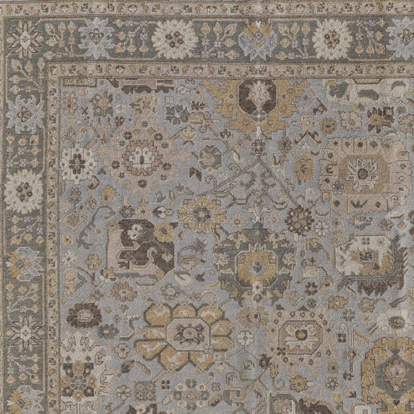 HomeRoots 4' Timeless Gray and Brown Hand-Knotted Wool Oriental Area Rug with Artisan Fringe Detail 2' X 3' 566793