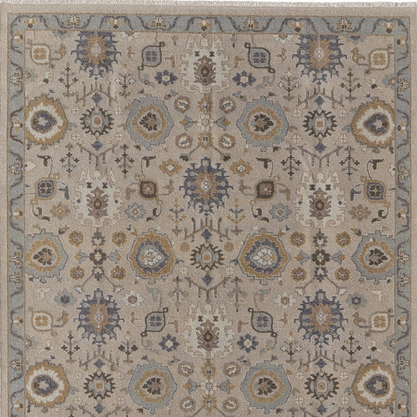 HomeRoots 4' Hand-Knotted Wool Oriental Area Rug in Tan, Brown, and Gray with Elegant Fringe Detail 2' X 3' 566800