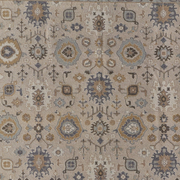HomeRoots 4' Hand-Knotted Wool Oriental Area Rug in Tan, Brown, and Gray with Elegant Fringe Detail 2' X 3' 566800