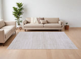 Homeroots 7' X 10' Ivory Power Loom Area Rug Ivory Polyester 566802