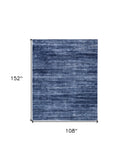 Homeroots 9' X 13' Blue And Gray Power Loom Area Rug Blue Polyester 566809