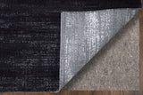 Homeroots 5' X 8' Black And Gray Power Loom Area Rug Black Polyester 566811