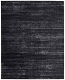 Homeroots 7' X 10' Black And Gray Power Loom Area Rug Black Polyester 566812