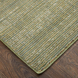 Homeroots 7' X 10' Tan And Green Power Loom Area Rug Green Polyester 566816