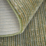 Homeroots 7' X 10' Tan And Green Power Loom Area Rug Green Polyester 566816