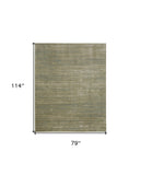 Homeroots 7' X 10' Tan And Green Power Loom Area Rug Green Polyester 566816