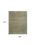 Homeroots 9' X 13' Tan And Green Power Loom Area Rug Green Polyester 566818