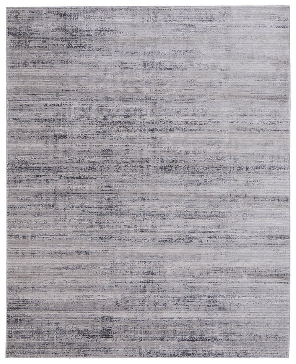 HomeRoots 5' Ivory and Silver Area Rug - Elegant, Durable, Stain-Resistant Design for Modern Living Spaces 9' X 13' 566823