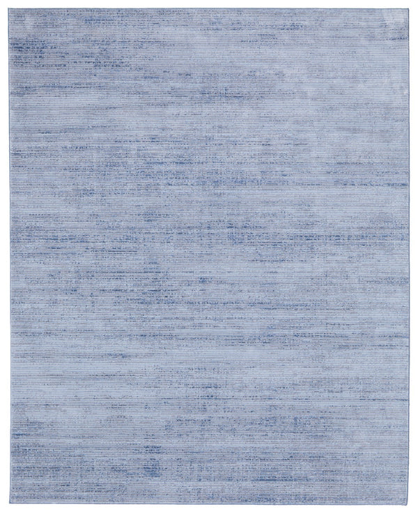 Homeroots 9' Elegant Blue And Ivory Power Loom Area Rug - Stain Resistant, Perfect For Kids And Pets! 9' X 13' Polyester 566828
