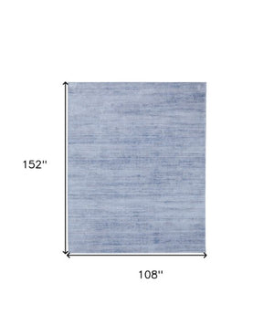 Homeroots 9' Elegant Blue And Ivory Power Loom Area Rug - Stain Resistant, Perfect For Kids And Pets! 9' X 13' Polyester 566828