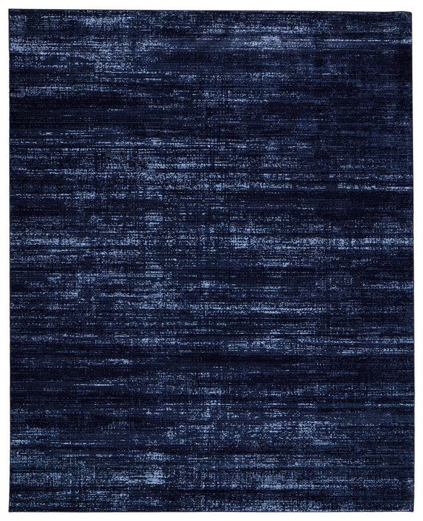 Homeroots 9' Elegant Blue And Ivory Power Loom Area Rug - Stain Resistant, Perfect For Kids And Pets! 5' X 8' Polyester 566830