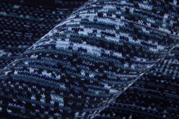 Homeroots 9' Elegant Blue And Ivory Power Loom Area Rug - Stain Resistant, Perfect For Kids And Pets! 5' X 8' Polyester 566830