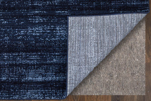 Homeroots 9' Elegant Blue And Ivory Power Loom Area Rug - Stain Resistant, Perfect For Kids And Pets! 5' X 8' Polyester 566830