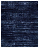 Homeroots 7' X 10' Black And Blue Power Loom Area Rug Blue Polyester 566831