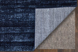 Homeroots 7' X 10' Black And Blue Power Loom Area Rug Blue Polyester 566831