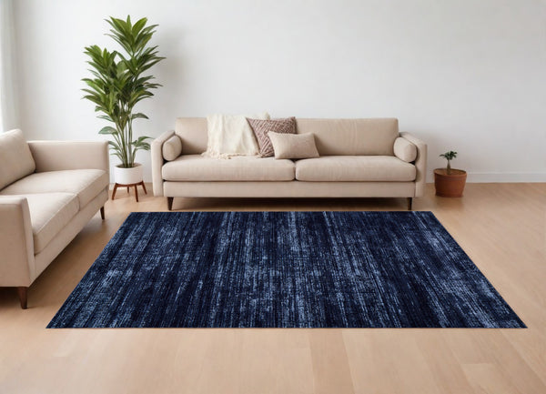 Homeroots 9' Elegant Blue And Ivory Power Loom Area Rug - Stain Resistant, Perfect For Kids And Pets! 9' X 13' Polyester 566833