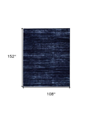 Homeroots 9' Elegant Blue And Ivory Power Loom Area Rug - Stain Resistant, Perfect For Kids And Pets! 9' X 13' Polyester 566833