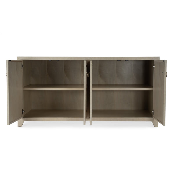 Butler Specialty Bar Harbor Raffia 4 Door Sideboard - Elegant Hand-woven Storage Solution For Dining Or Living Room Natural Gemelina Wood,Mdf,Oak Veneer,Saguran Raffia,Zinc 5668362-butler