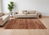 Homeroots 7' X 10' Tan And Brown Power Loom Area Rug Brown Polyester 566836