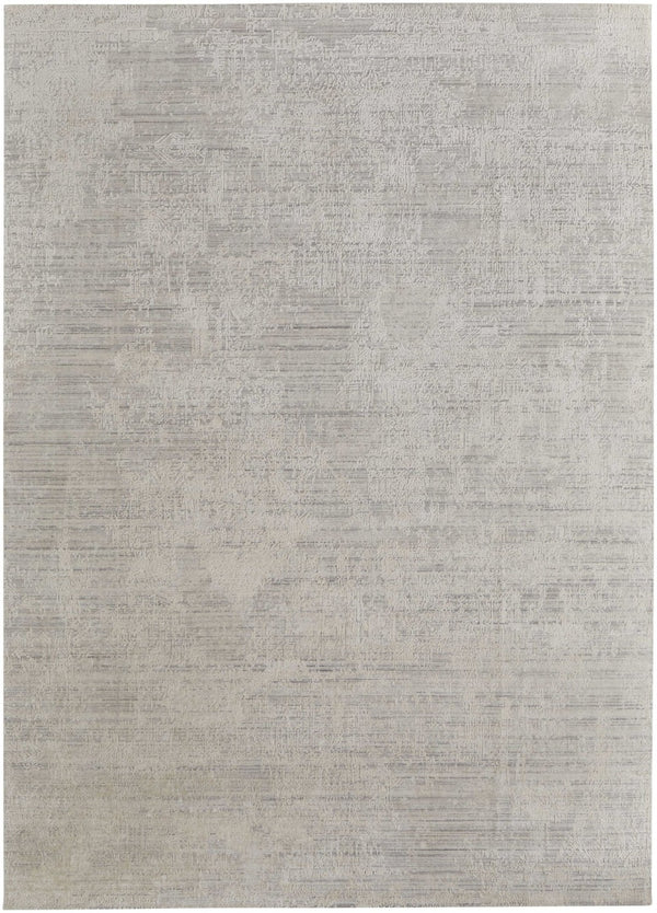 HomeRoots 3' Hand Woven Gray and Ivory Abstract Area Rug – Artisan Crafted for Modern Homes and Cozy Spaces 4' X 6' 566846