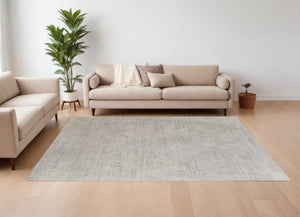 HomeRoots 3' Hand Woven Gray and Ivory Abstract Area Rug – Artisan Crafted for Modern Homes and Cozy Spaces 9' X 12' 566849