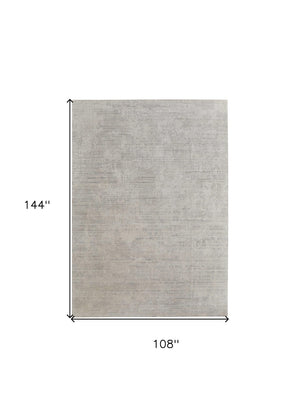 HomeRoots 3' Hand Woven Gray and Ivory Abstract Area Rug – Artisan Crafted for Modern Homes and Cozy Spaces 9' X 12' 566849