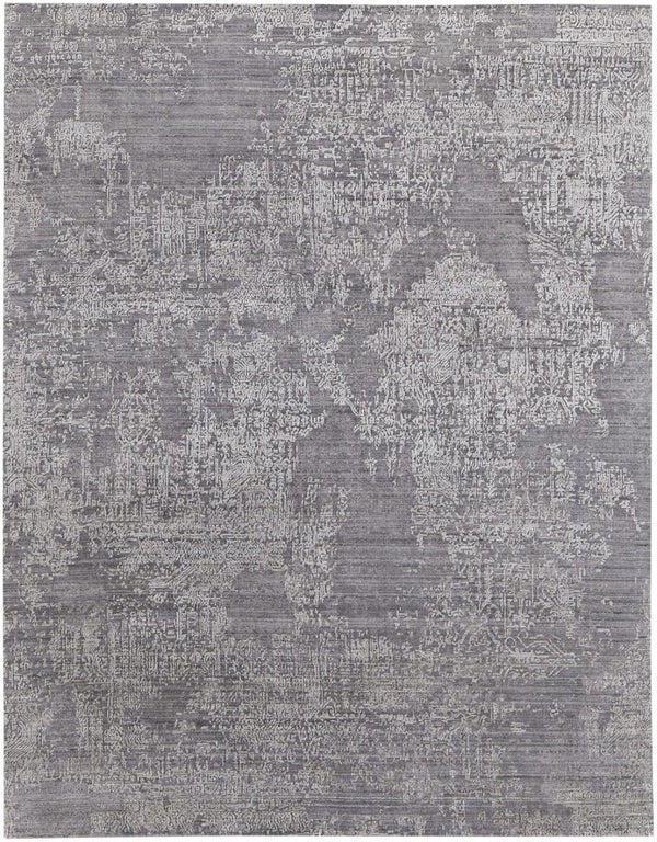 HomeRoots 3' Hand Woven Gray and Ivory Abstract Area Rug – Artisan Crafted for Modern Homes and Cozy Spaces 3' X 5' 566853