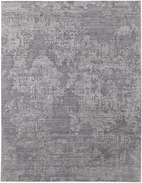 HomeRoots 3' Hand Woven Gray and Ivory Abstract Area Rug – Artisan Crafted for Modern Homes and Cozy Spaces 4' X 6' 566854