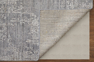 HomeRoots 3' Hand Woven Gray and Ivory Abstract Area Rug – Artisan Crafted for Modern Homes and Cozy Spaces 4' X 6' 566854