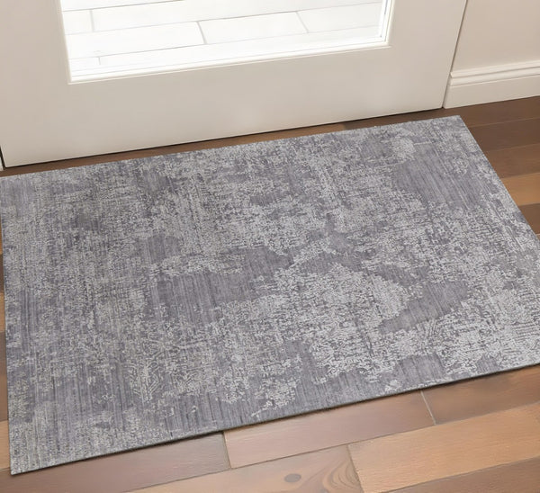 HomeRoots 3' Hand Woven Gray and Ivory Abstract Area Rug – Artisan Crafted for Modern Homes and Cozy Spaces 2' X 3' 566859