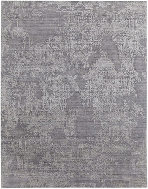 HomeRoots 3' Hand Woven Gray and Ivory Abstract Area Rug – Artisan Crafted for Modern Homes and Cozy Spaces 2' X 3' 566859