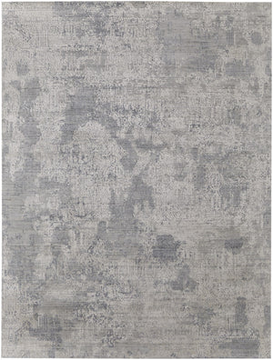 HomeRoots 3' Hand Woven Gray and Ivory Abstract Area Rug – Artisan Crafted for Modern Homes and Cozy Spaces 5' X 8' 566862