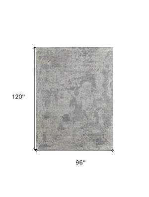HomeRoots 3' Hand Woven Gray and Ivory Abstract Area Rug – Artisan Crafted for Modern Homes and Cozy Spaces 8' X 10' 566863