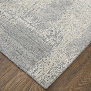 HomeRoots 3' Hand Woven Gray and Ivory Abstract Area Rug – Artisan Crafted for Modern Homes and Cozy Spaces 2' X 3' 566866