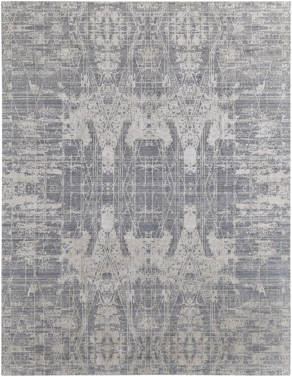 HomeRoots 3' Hand-Woven Gray and Silver Abstract Area Rug – Durable, Artisan-Crafted, Modern Elegance for Any Space 4' X 6' 566868
