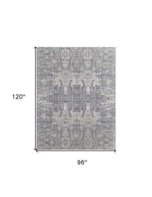HomeRoots 3' Hand-Woven Gray and Silver Abstract Area Rug – Durable, Artisan-Crafted, Modern Elegance for Any Space 8' X 10' 566870