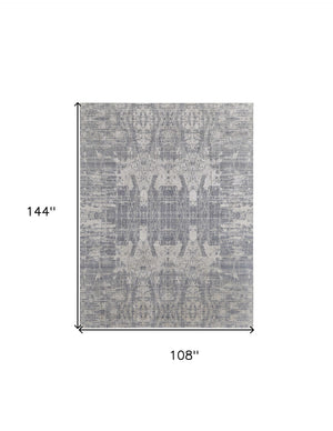 HomeRoots 3' Hand-Woven Gray and Silver Abstract Area Rug – Durable, Artisan-Crafted, Modern Elegance for Any Space 9' X 12' 566871