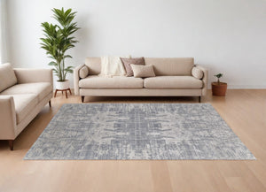 HomeRoots 3' Hand-Woven Gray and Silver Abstract Area Rug – Durable, Artisan-Crafted, Modern Elegance for Any Space 10' X 14' 566872