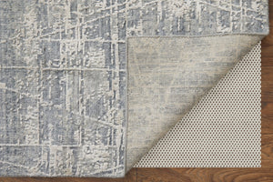 HomeRoots 3' Hand-Woven Gray and Silver Abstract Area Rug – Durable, Artisan-Crafted, Modern Elegance for Any Space 2' X 3' 566874