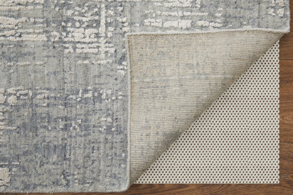 HomeRoots 3' Gray and Silver Abstract Area Rug - Hand-Woven, Contemporary Design for Modern Living Spaces 4' X 6' 566876