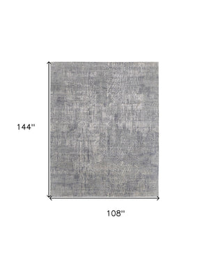 HomeRoots 3' Gray and Silver Abstract Area Rug - Hand-Woven, Contemporary Design for Modern Living Spaces 9' X 12' 566879